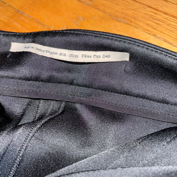 roland mouret lined wide-leg trousers in black with pockets - Picture 3 of 5